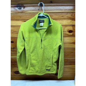 Patagonia lime green fleece‎ pullover Size Small Womens